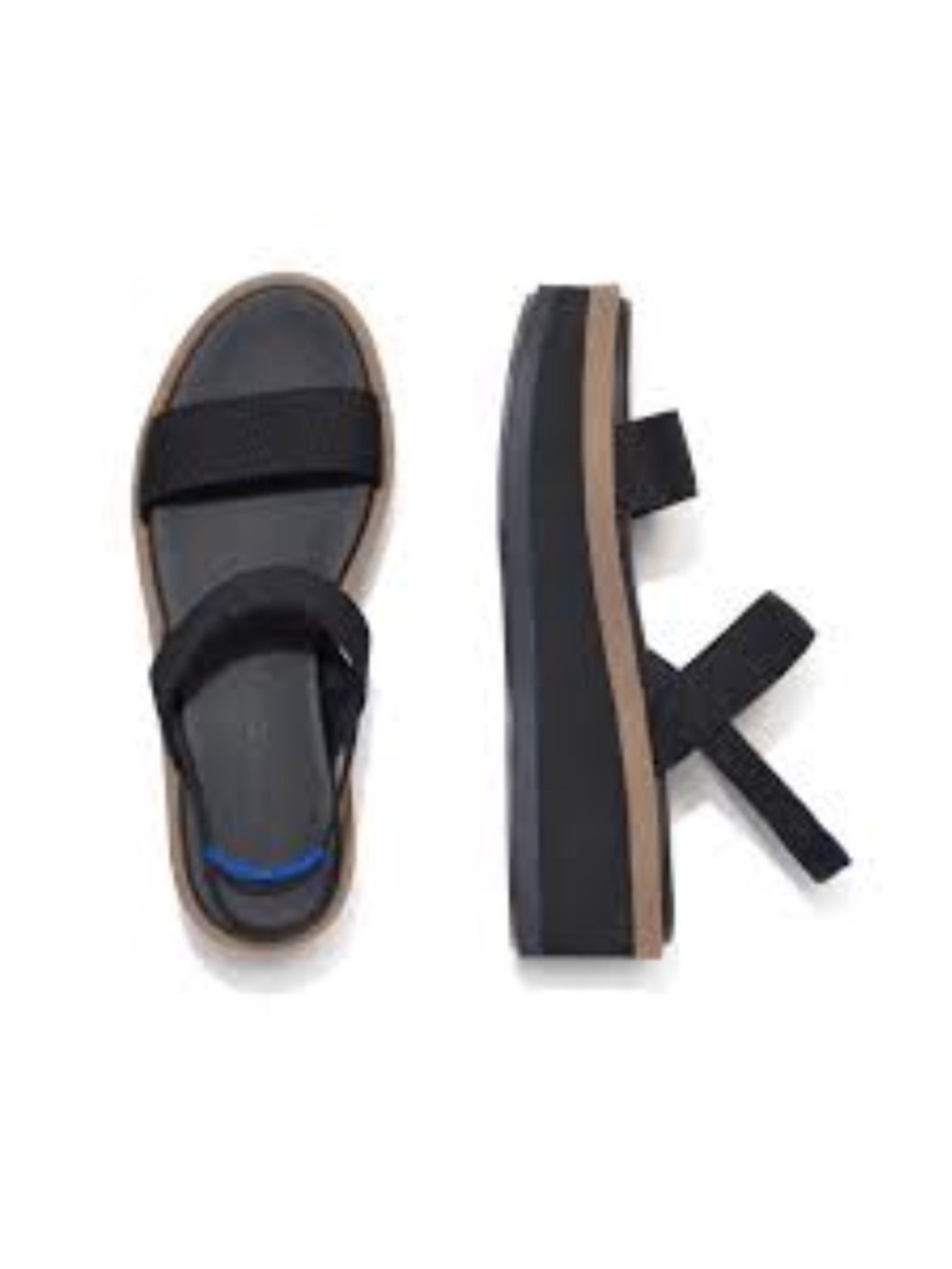 Rothy’s The Lightweight Wedge Sandal Pepper Black Women’s 8.5